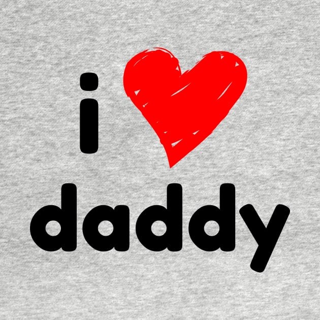 I heart love daddy - Baby Kids Onesie by Tees_N_Stuff